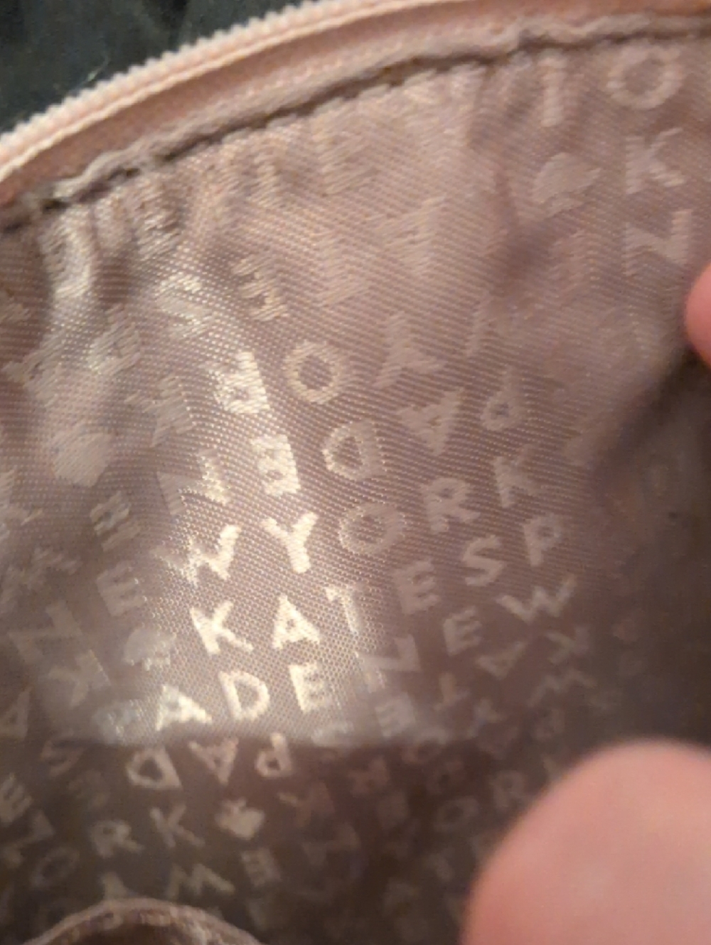 kate spade Glitter Zip Pouch in Rose Gold Sparkle - Picture 6 of 8